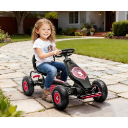 Carting cu pedale Homcom 370-256V00RD (Red/Black) Thumb