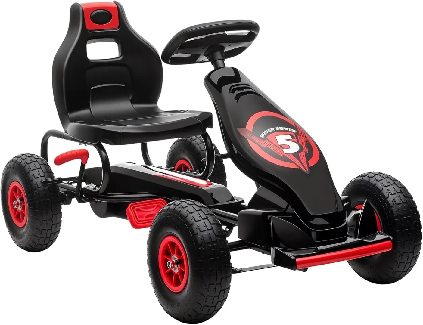 Carting cu pedale Homcom 370-256V00RD (Red/Black)