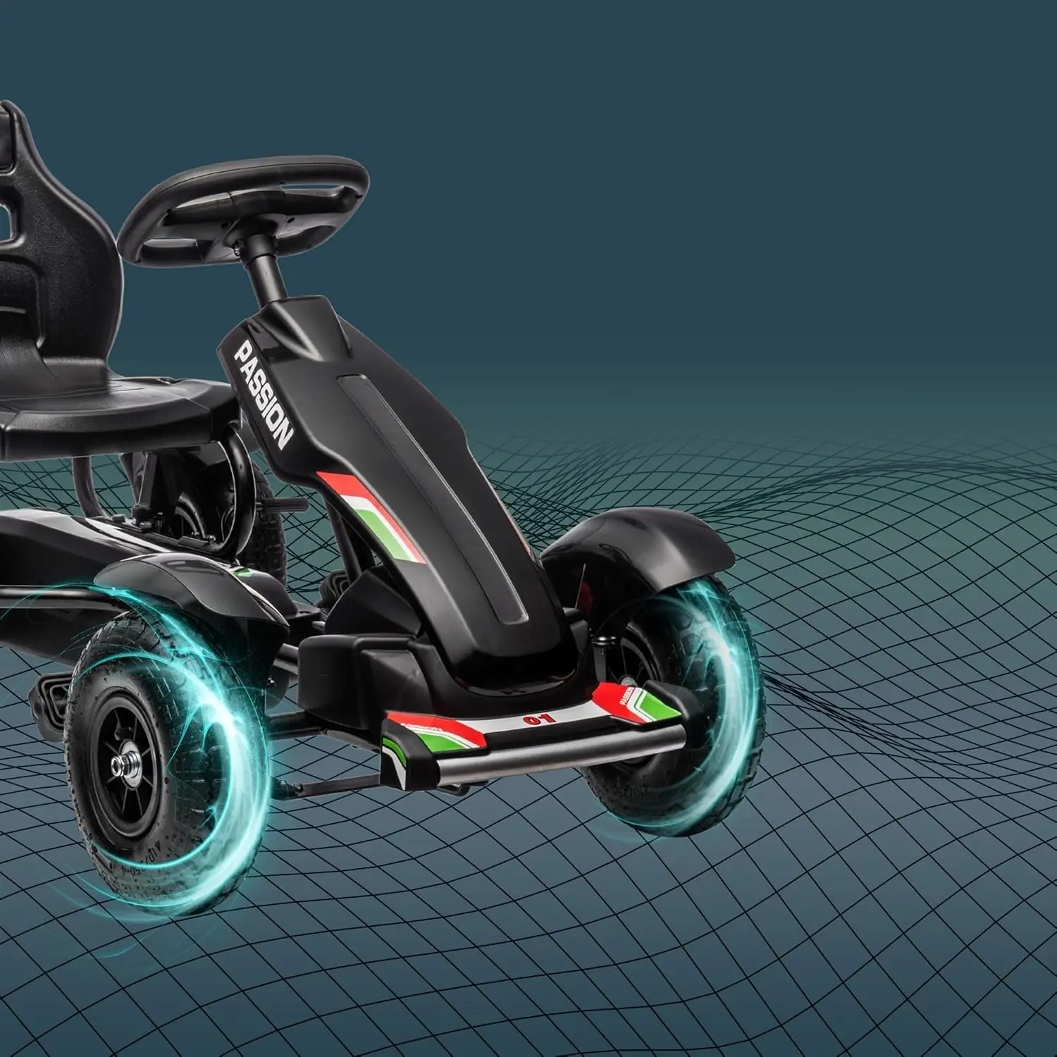 Картинг с педалями HomCom 370-276V00BK (Black) - 5