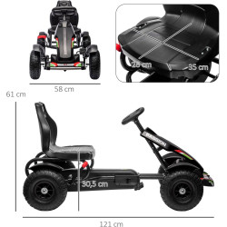 Картинг с педалями HomCom 370-276V00BK (Black) Thumb