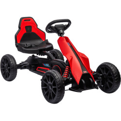 Carting cu pedale HomCom 370-286V00RD (Red/Black) Thumb