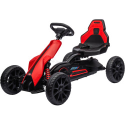 Carting cu pedale HomCom 370-286V00RD (Red/Black)