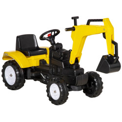 Педальный трактор-экскаватор HomCom 370-193 (Yellow) Thumb