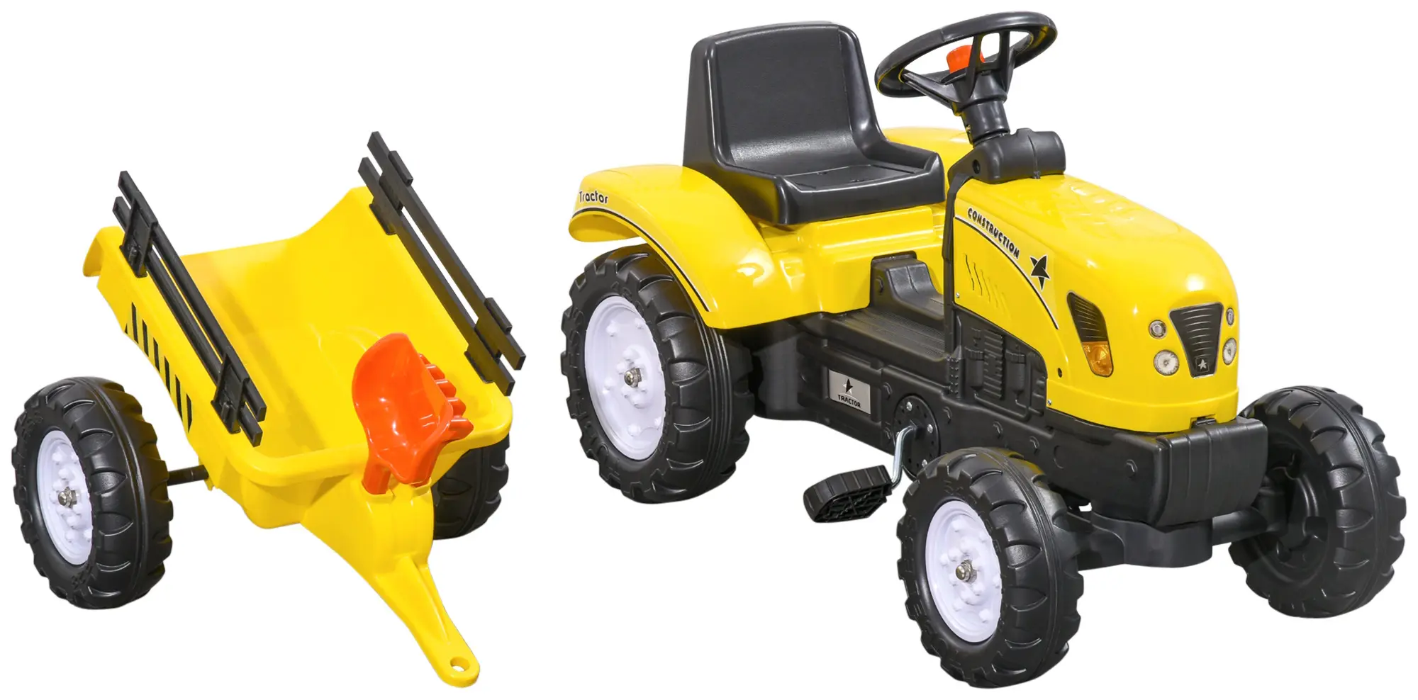 Педальный трактор Homcom 341-017V00YL (Yellow) - 2