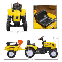 Педальный трактор Homcom 341-017V00YL (Yellow) Thumb