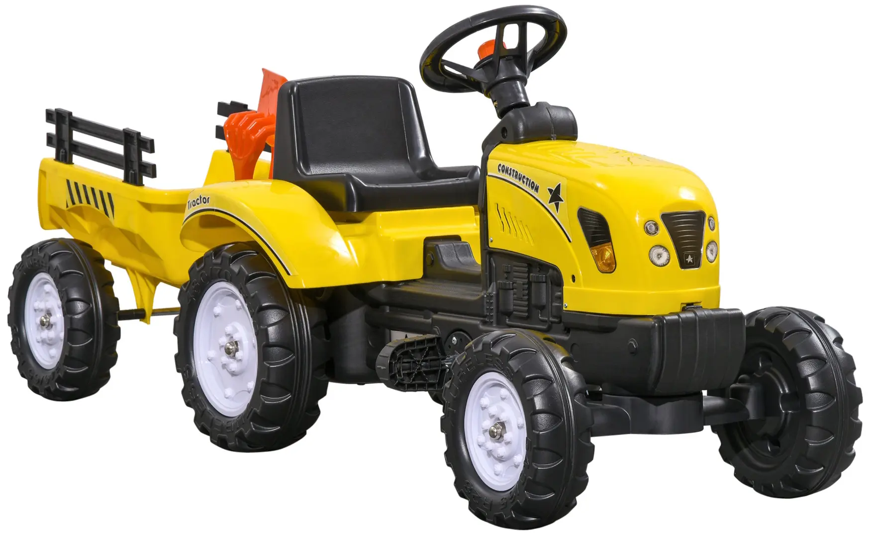 Педальный трактор Homcom 341-017V00YL (Yellow)