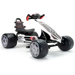 Carting cu pedale Injusa Mercedes-Benz 4122IN (White/Black)
