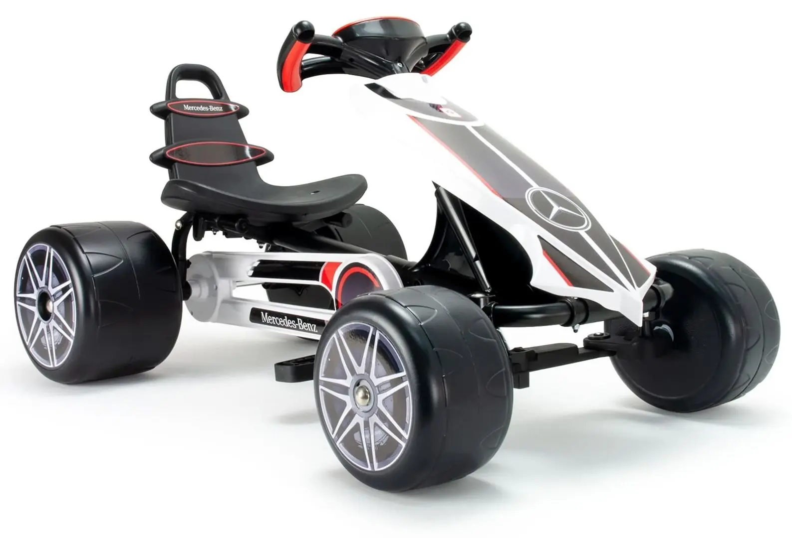 Carting cu pedale Injusa Mercedes-Benz 4122IN (White/Black)