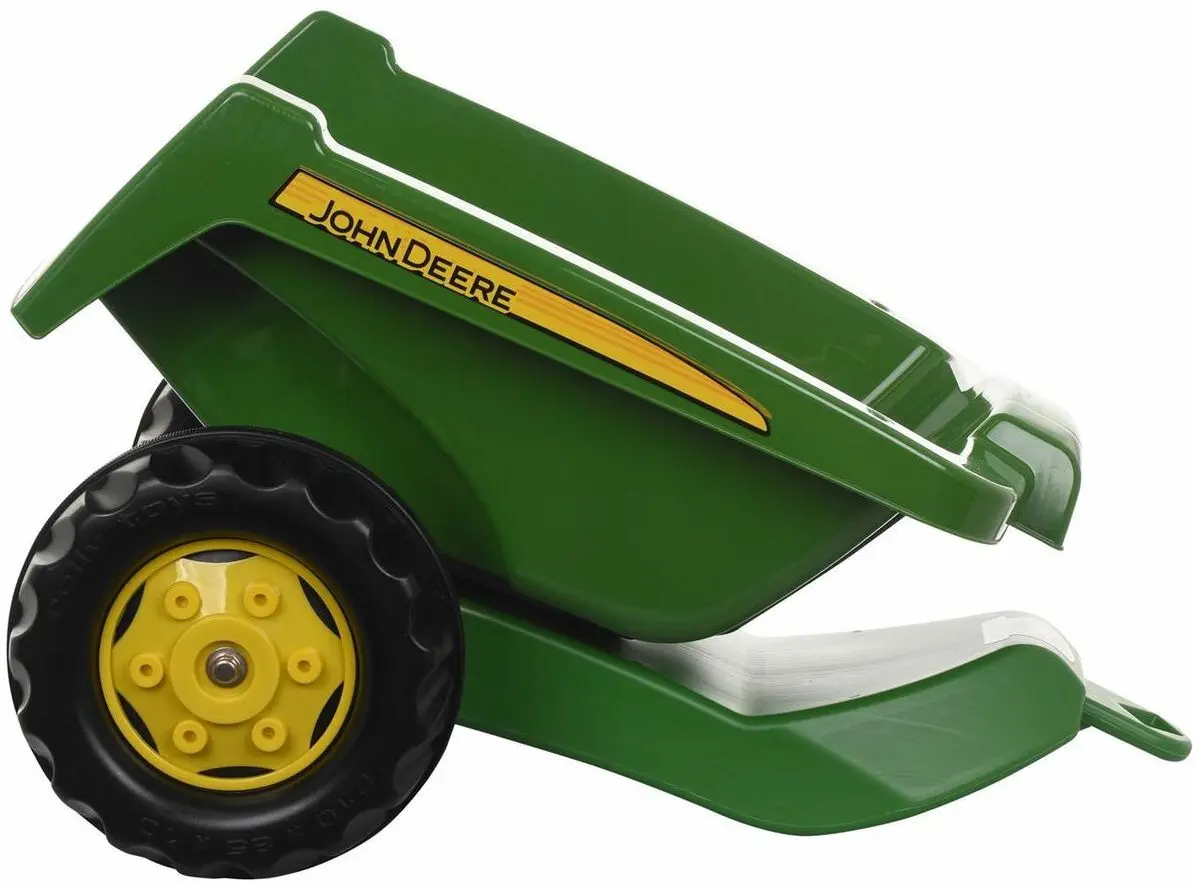 Remorca pentru tractor cu pedale RollyToys John Deere Rolly Kipper (Green/Yellow) - 2
