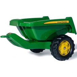 Remorca pentru tractor cu pedale RollyToys John Deere Rolly Kipper (Green/Yellow)