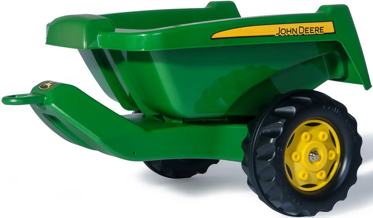 Remorca pentru tractor cu pedale RollyToys John Deere Rolly Kipper (Green/Yellow)