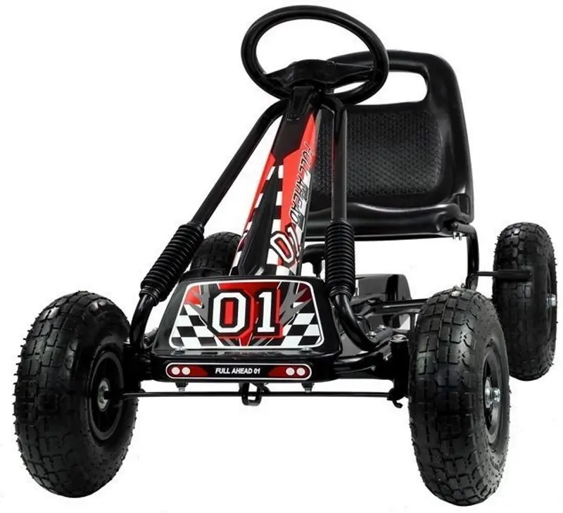 Carting cu pedale Lean Cars A-15 Go-Kart (Black)