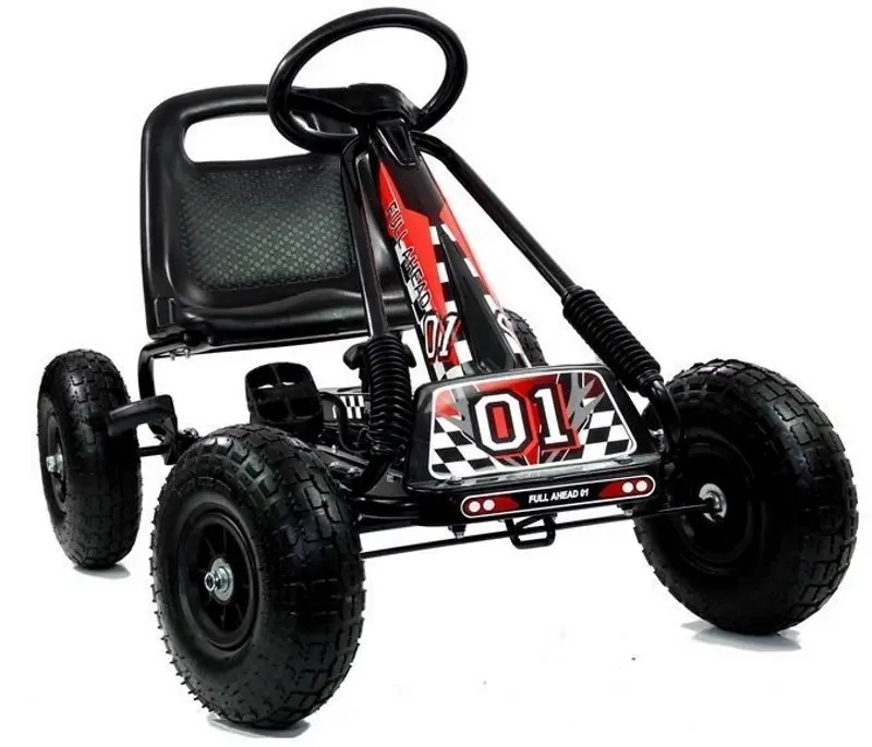 Carting cu pedale Lean Cars A-15 Go-Kart (Black)