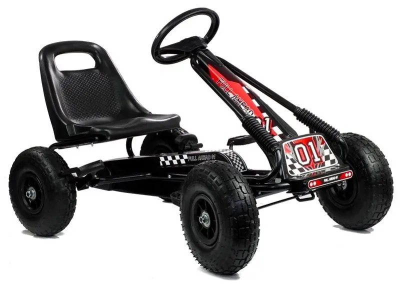 Carting cu pedale Lean Cars A-15 Go-Kart (Black)