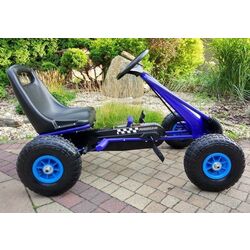 Carting cu pedale Lean Cars A-15 Go-Kart (Blue) Thumb
