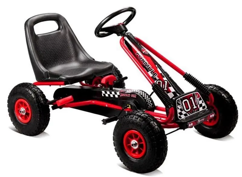 Carting cu pedale Lean Cars A-15 Go-Kart (Red)