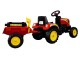 Tractor cu pedale si remorca Lean Cars 5228 (Red/Yellow)