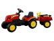 Tractor cu pedale si remorca Lean Cars 5228 (Red/Yellow)