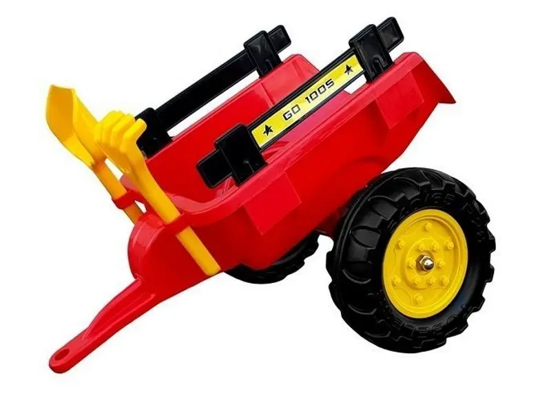 Tractor cu pedale si remorca Lean Cars 5228 (Red/Yellow)