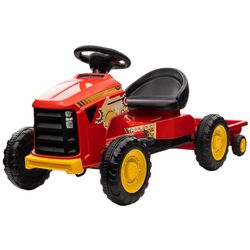 Tractor cu pedale si remorca Lean Cars G206 (Red)