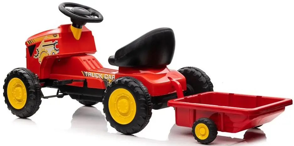 Tractor cu pedale si remorca Lean Cars G206 (Red)