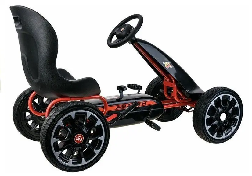 Carting cu pedale Lean Toys Go-Cart Abarth (Black)