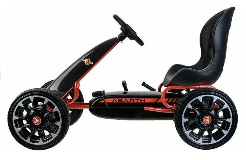 Carting cu pedale Lean Toys Go-Cart Abarth (Black)