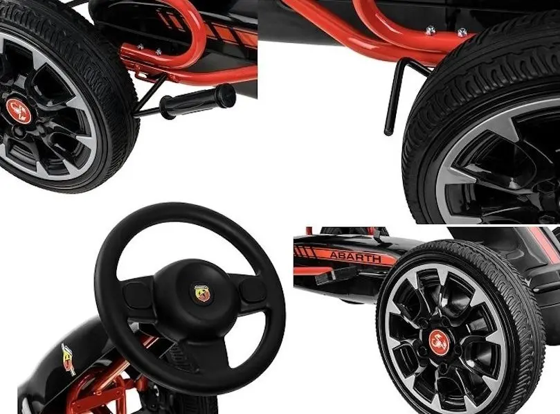 Carting cu pedale Lean Toys Go-Cart Abarth (Black)