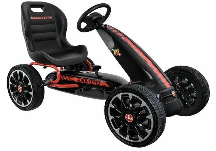 Carting cu pedale Lean Toys Go-Cart Abarth (Black)