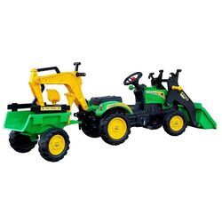 Tractor cu pedale și remocă Lean Toys Benson 5233 (Green) Thumb