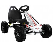 Carting cu pedale LeanToys Go-Kart Monster (White/Black)