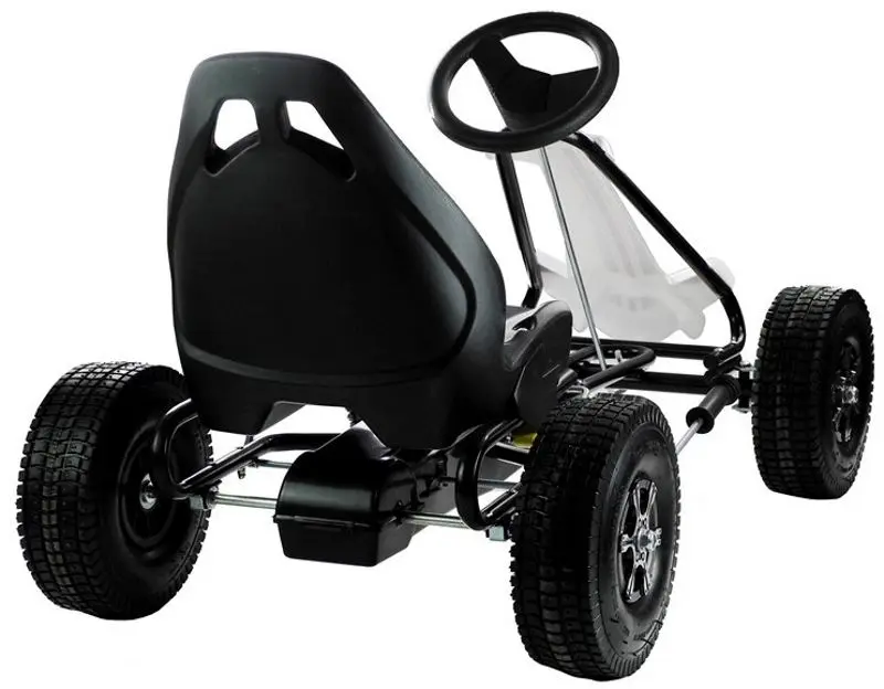 Carting cu pedale LeanToys Go-Kart Monster (White/Black)