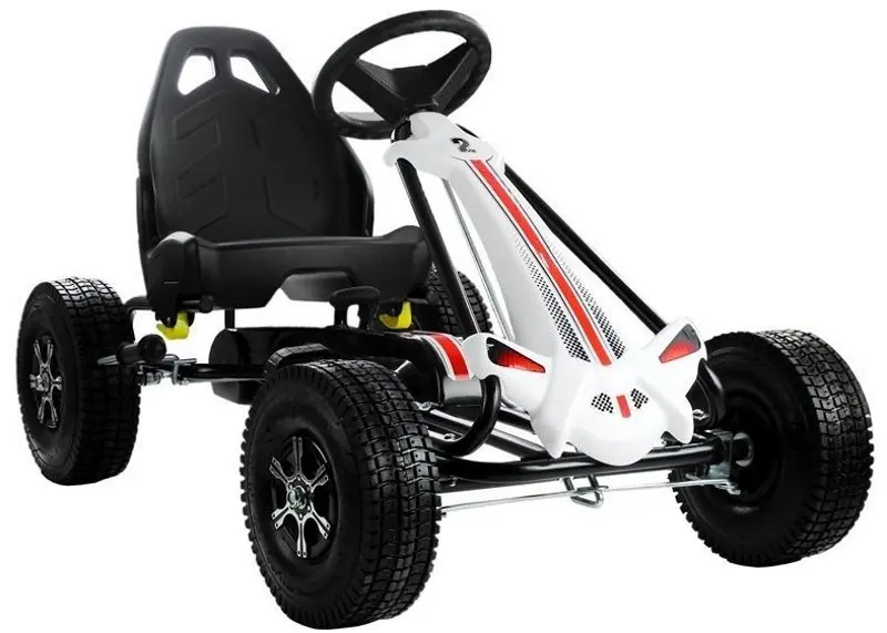 Carting cu pedale LeanToys Go-Kart Monster (White/Black)
