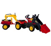 Tractor cu pedale remorca si cupa Benson (Red)