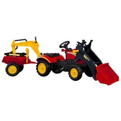 Tractor cu pedale remorca si cupa Benson (Red)