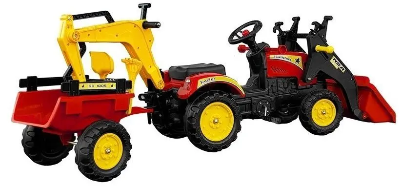 Tractor cu pedale remorca si cupa Benson (Red)