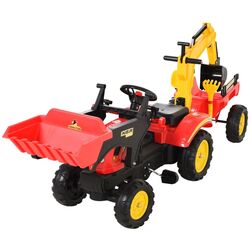 Tractor cu pedale remorca si cupa Benson (Red) Thumb