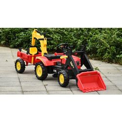 Tractor cu pedale remorca si cupa Benson (Red) Thumb
