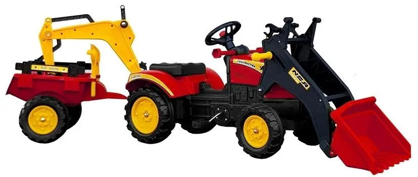 Tractor cu pedale remorca si cupa Benson (Red)