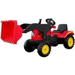 Tractor cu pedale cu remorcă și cupă LeanToys Herman (Red/Black) Thumb