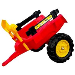 Tractor cu pedale cu remorcă și cupă LeanToys Herman (Red/Black) Thumb