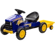 Tractor cu pedale si remorca Lean Cars G206 (Blue/Yellow)