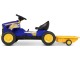 Tractor cu pedale si remorca Lean Cars G206 (Blue/Yellow)