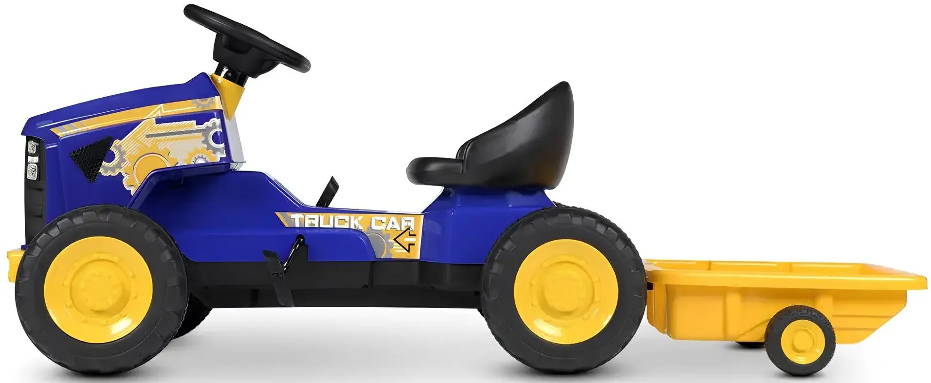 Tractor cu pedale si remorca Lean Cars G206 (Blue/Yellow)