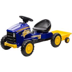 Tractor cu pedale si remorca Lean Cars G206 (Blue/Yellow)