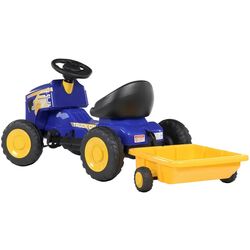 Tractor cu pedale si remorca Lean Cars G206 (Blue/Yellow) Thumb