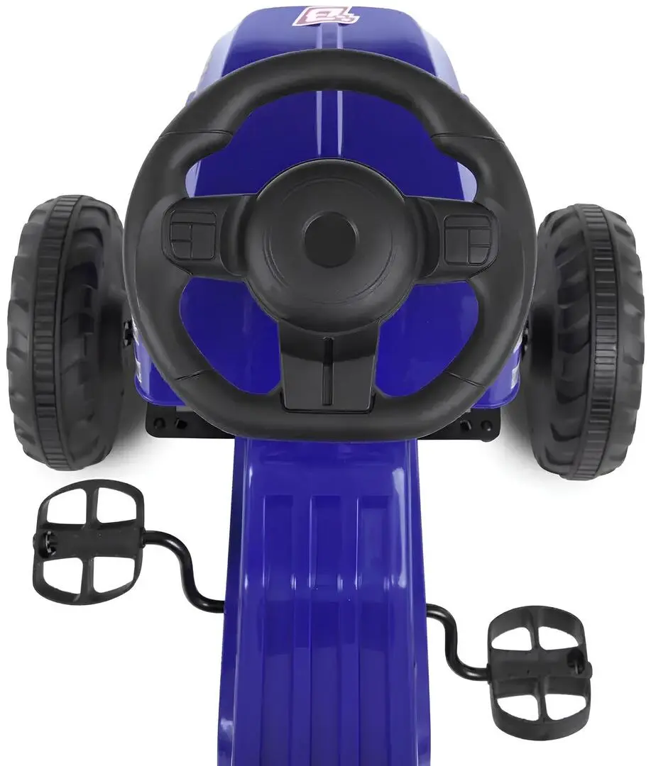 Tractor cu pedale si remorca Lean Cars G206 (Blue/Yellow)