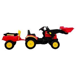 Tractor pedale cu remorca LeanToys 5227 (Red/Black) Thumb