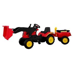 Tractor pedale cu remorca LeanToys 5227 (Red/Black)