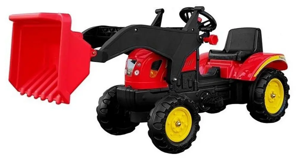 Tractor pedale cu remorca LeanToys 5227 (Red/Black)